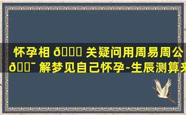 怀孕相 🐋 关疑问用周易周公 🐯 解梦见自己怀孕-生辰测算来解答！